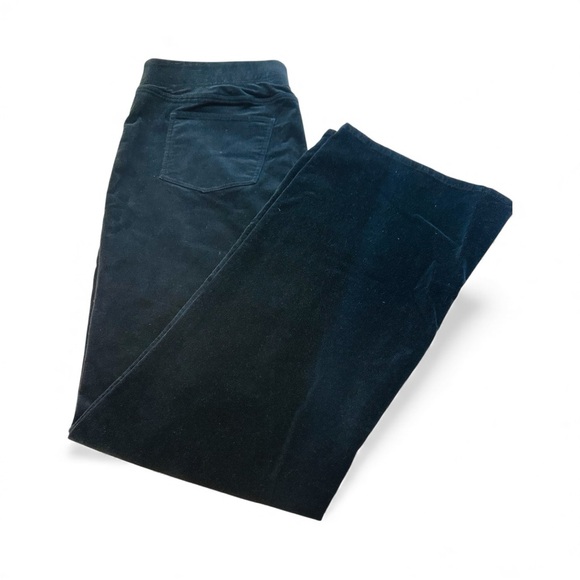 Soft Surroundings Pants - Soft Surroundings Velour Pull-On Pants – Dark Green– Lounge Stretch L